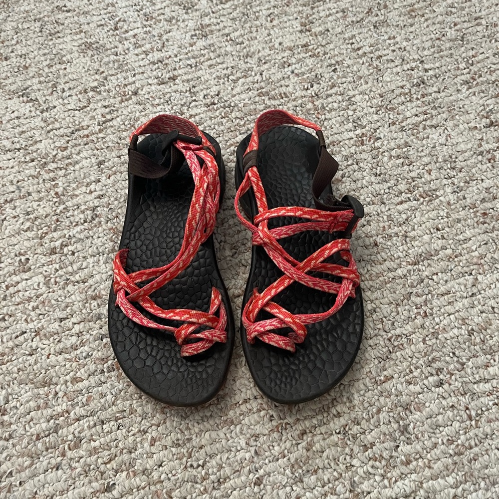 Chaco Red and Black Women's Sandals
